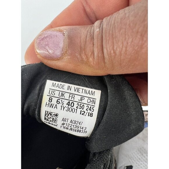 Adidas Shoes Womens 8 Cloudfoam Running Sneakers Lace Up AC8247 Black Fabric - Picture 4 of 7